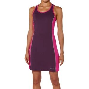 Patagonia All Weather Racerback Pink & Purple Slim Fit Athletic Dress Sz M
